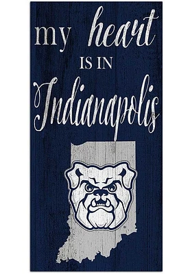 Butler Bulldogs My Heart State Sign - Green