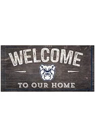 Butler Bulldogs Welcome Distressed Sign - Green