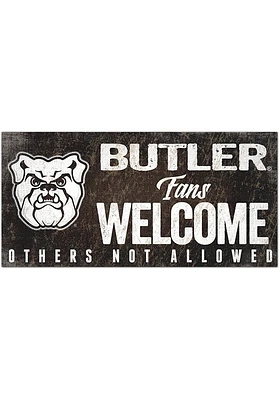 Butler Bulldogs Fans Welcome 6x12 Sign - Green