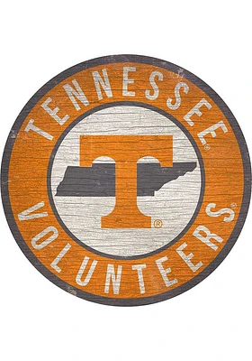 Tennessee Volunteers 12 in Circle State Sign - Orange