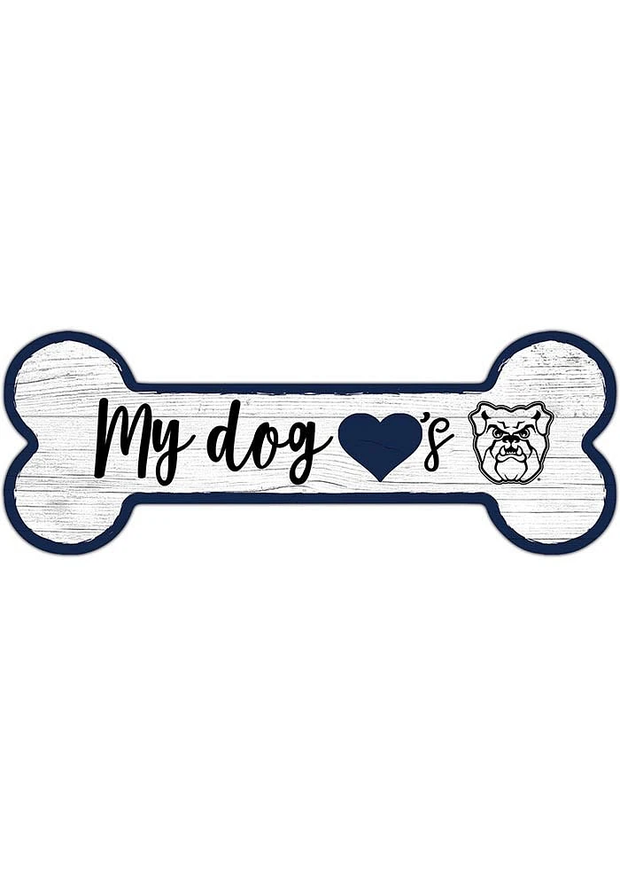 Butler Bulldogs Dog Bone 6x12 Sign - Green