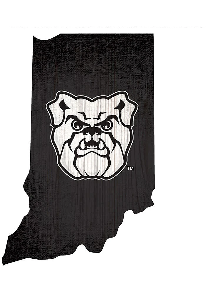 Butler Bulldogs State Cutout Sign - Green