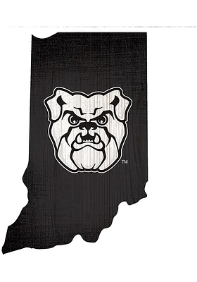 Butler Bulldogs State Cutout Sign - Green