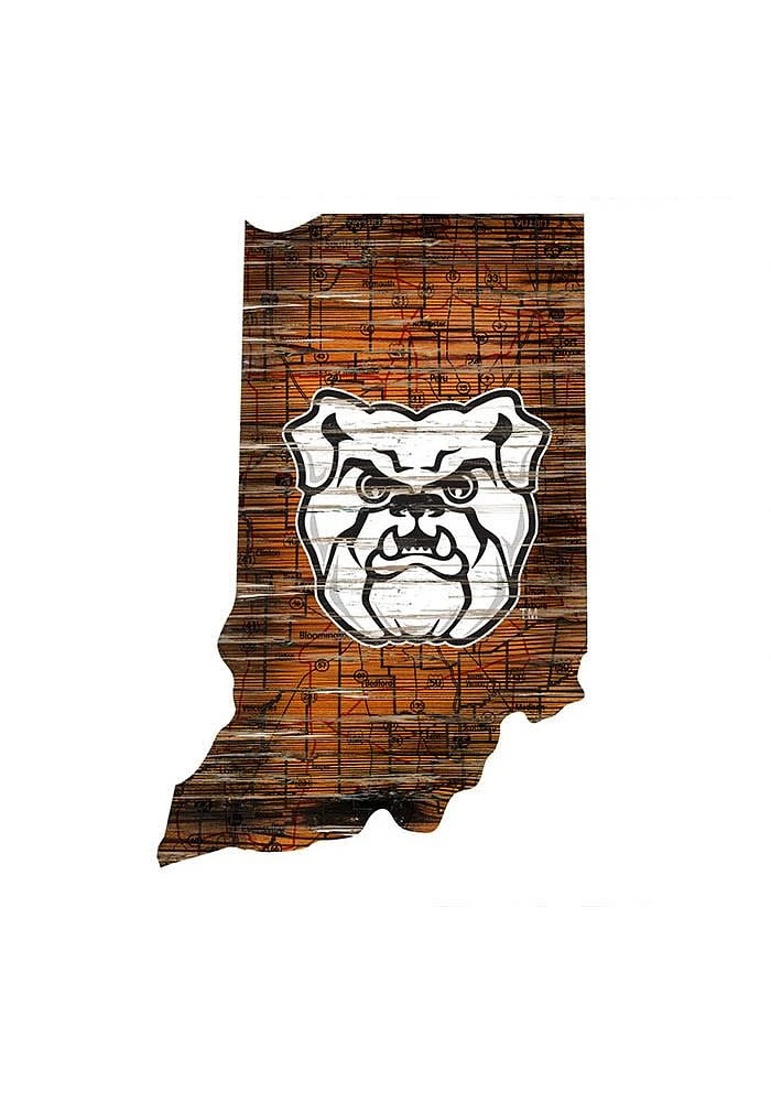 Butler Bulldogs Mini Roadmap State Sign - Green