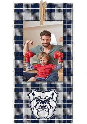 Butler Bulldogs Plaid Clothespin Sign - Green