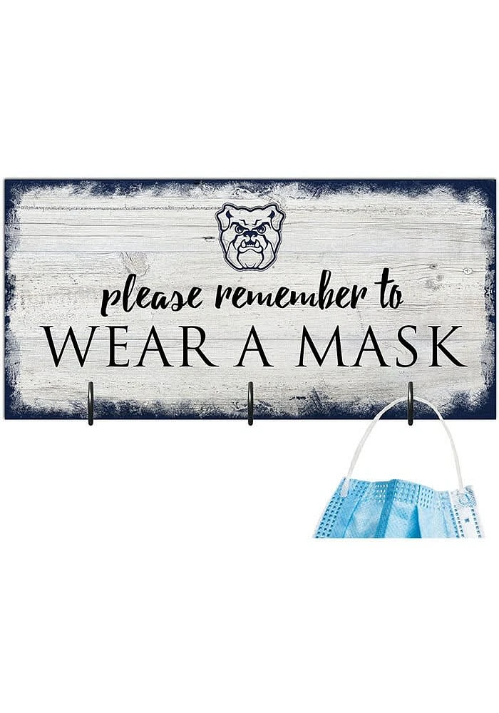 Butler Bulldogs Please Wear Your Mask Sign - Green