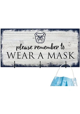 Butler Bulldogs Please Wear Your Mask Sign - Green