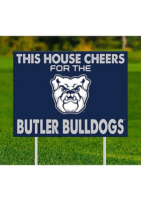 Butler Bulldogs This House Cheers For Yard Sign - Green