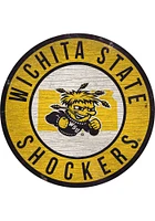 Wichita State Shockers 12 in Circle State Sign - Yellow