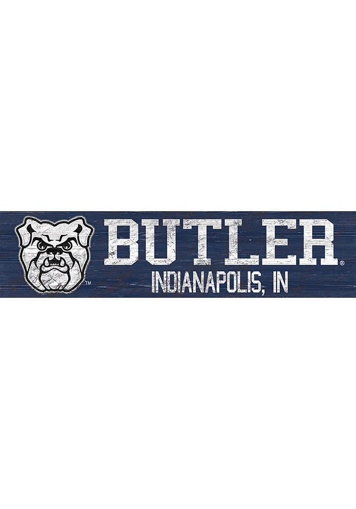 Butler Bulldogs 6x24 Sign - Green