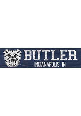 Butler Bulldogs 6x24 Sign - Green