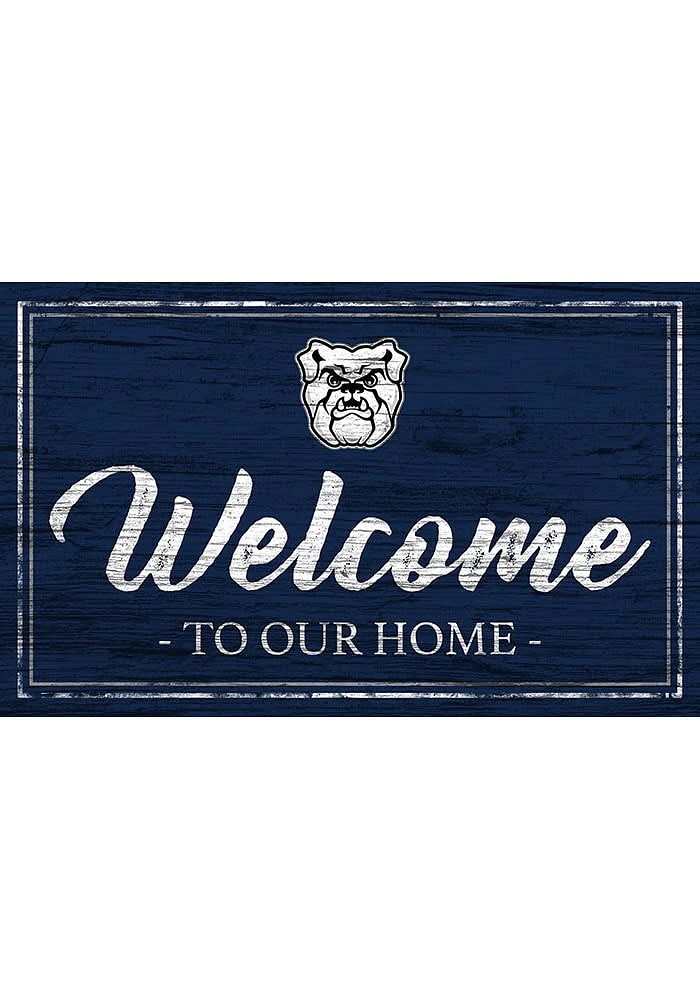 Butler Bulldogs Team Welcome 11x19 Sign - Green