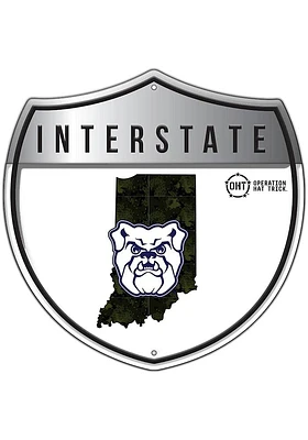 Butler Bulldogs 24in OHT Camo Interstate Sign - Green