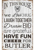 Butler Bulldogs In This House 11x19 Sign - Green