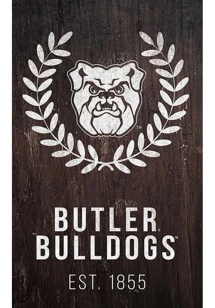 Butler Bulldogs Laurel Wreath Sign - Green