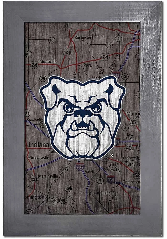 Butler Bulldogs City Map Sign - Green