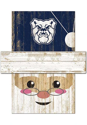 Butler Bulldogs Santa Head Sign - Green