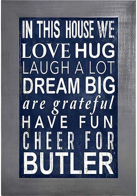 Butler Bulldogs In This House Picture Frame - Green