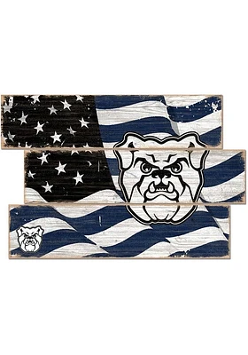 Butler Bulldogs Flag 3 Plank Sign - Green
