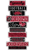 Arkansas Razorbacks Celebrations Stack 24 Inch Sign - Cardinal
