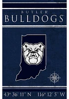 Butler Bulldogs Coordinates 17x26 Sign - Green