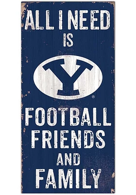 BYU Cougars Football Friends and Family Sign - Navy Blue