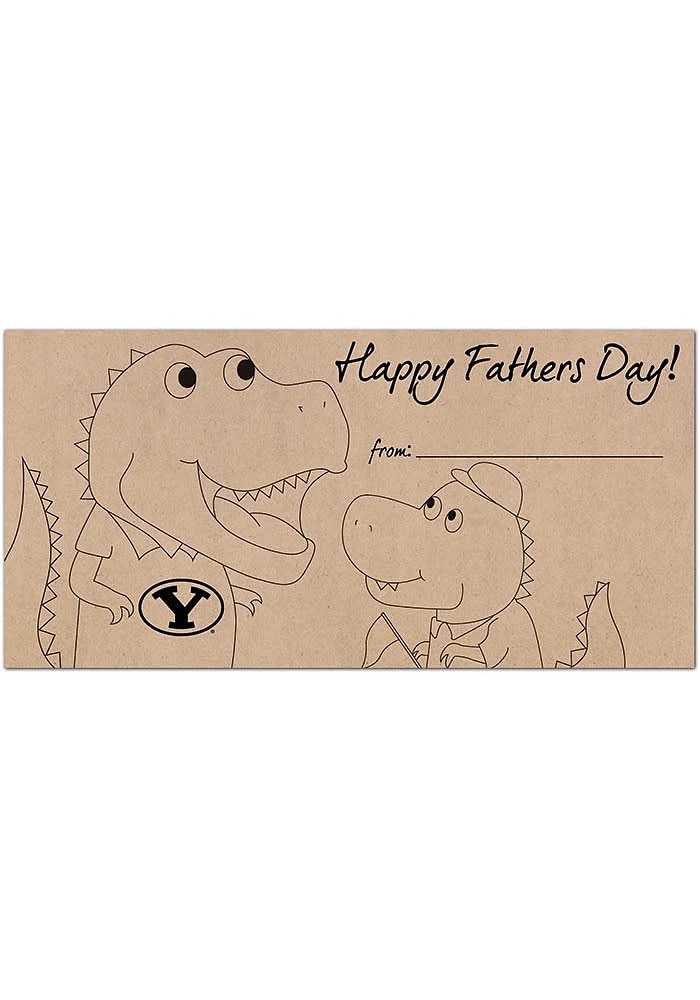 BYU Cougars Fathers Day Coloring Sign - Navy Blue