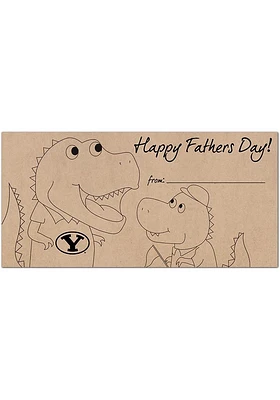 BYU Cougars Fathers Day Coloring Sign - Navy Blue
