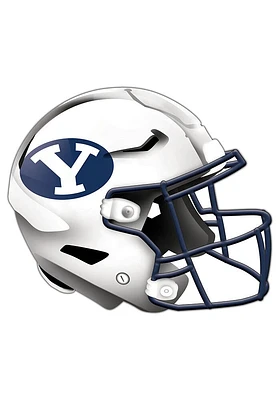 BYU Cougars 24in Helmet Cutout Sign - Navy Blue