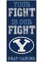 BYU Cougars Your Fight is Our Fight Sign - Navy Blue