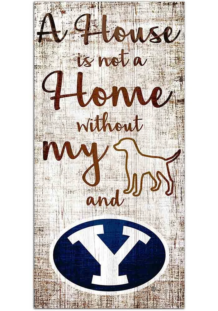 BYU Cougars A House is not a Home Sign - Navy Blue