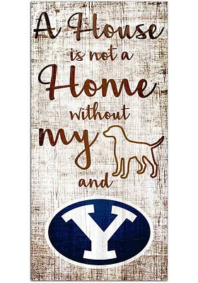 BYU Cougars A House is not a Home Sign - Navy Blue