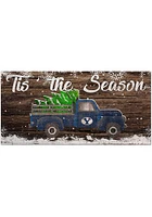 BYU Cougars Tis the Season 6x12 Sign - Navy Blue
