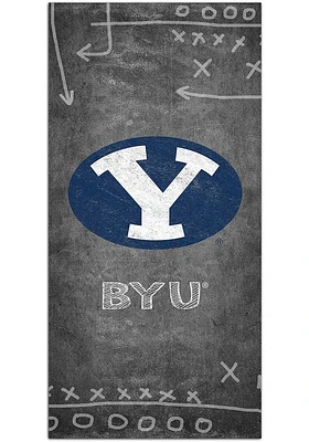 BYU Cougars Chalk Playbook Sign - Navy Blue