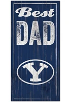 BYU Cougars Best Dad Sign - Navy Blue