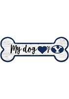 BYU Cougars Dog Bone 6x12 Sign - Navy Blue