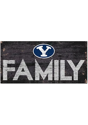 BYU Cougars Family 6x12 Sign - Navy Blue