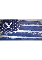 BYU Cougars Flag 6x12 Sign - Navy Blue