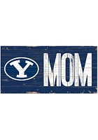 BYU Cougars MOM Sign - Navy Blue