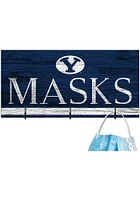 BYU Cougars Team Color Mask Holder Sign - Navy Blue