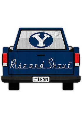 BYU Cougars Truck Back Cutout Sign - Navy Blue
