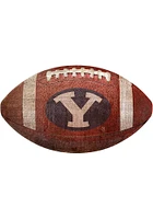 BYU Cougars Baseball Shaped Sign - Navy Blue