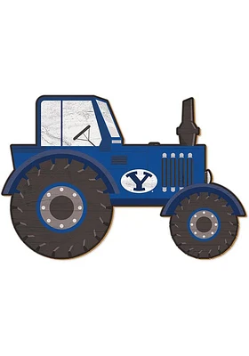 BYU Cougars Tractor Cutout Sign - Navy Blue