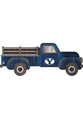 BYU Cougars 15 Inch Truck Sign - Navy Blue