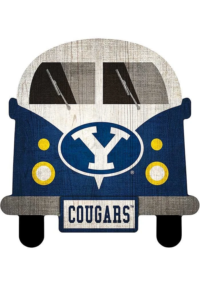 BYU Cougars Team Bus Sign - Navy Blue