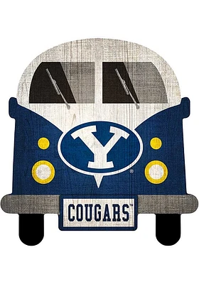 BYU Cougars Team Bus Sign - Navy Blue