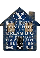 BYU Cougars 12 inch House Sign - Navy Blue