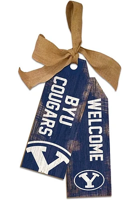 BYU Cougars Team Tags Sign - Navy Blue