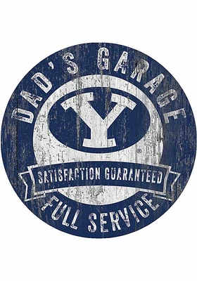 BYU Cougars Dads Garage Sign - Navy Blue