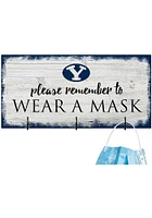 BYU Cougars Please Wear Your Mask Sign - Navy Blue